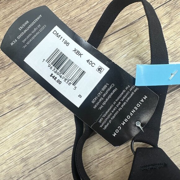 Maidenform Bra Womens Size 40C Black Love Your Lift Wireless Lace Trim DM1196 - Picture 4 of 7